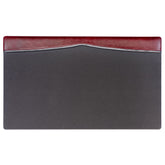 Burgundy Leather with Black Trim Desk Pad, Top Rail, 34 x 20